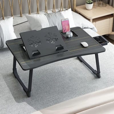 Geargalaxy Laptoptafel - Bedtafel - Werktafel - Tablethouder - Ontbijttafel - Verstelbare laptoptafel - Laptopstandaard - Zwart