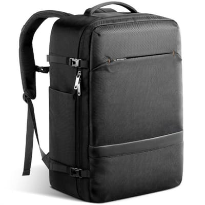 Inateck 42L Reisrugzak Handbagage - Vliegtuig Goedgekeurde Cabin Bag - Laptop Rugzak Voor 15,6 Inch - Grote Travel Backpack Voor Weekend En Zakenreis - Unisex Zwart