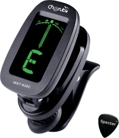 Cherub Tuner / Stem Apparaat WST-630C - Gitaar - met Specter Plectrum