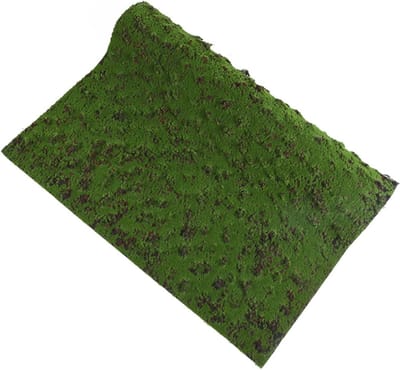 Groene Mosmat - Kunstgras Tapijt - Decoratieve Tuin - Realistische Textuur - 100x200cm - Rood Zand