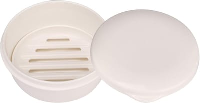 Ronde Zeepdish met Afvoer voor Thuis en Reizen - Ideaal voor Keuken en Badkamer, Inclusief Deksel en Afvoerplaat