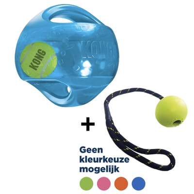 Combideal: Kong Jumbler Bal Large 18 cm + Happy Pet Floater Stevig Large