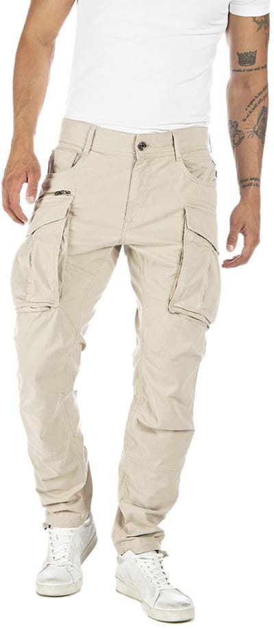 Replay Heren Cargo Broek COMFORT COTTON TWILL comfort/relaxed Beige 38W / 30L Volwassenen