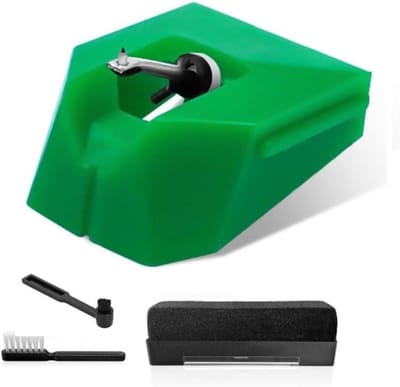 Platenspeler Naald - Vervangende Stylus - Muziek Luisteren - Lage Vervorming - 300-500 Uur - Groen Zwart