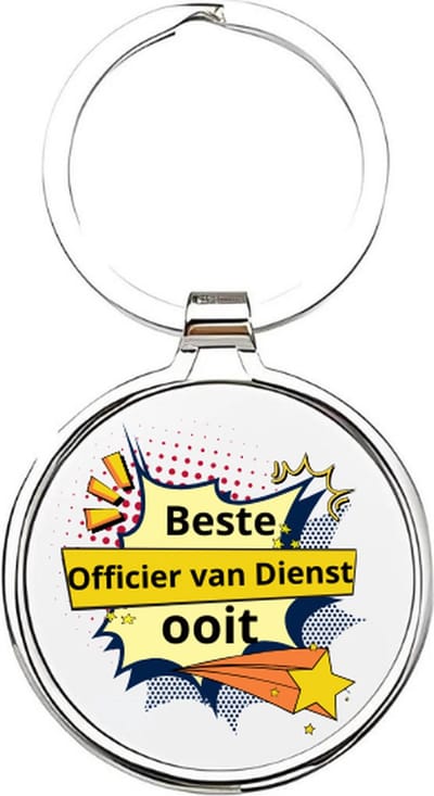 Akyol - de beste officier van dienst ooit Sleutelhanger - Politie - de beste officier van dienst - officier van dienst - agent - politie - hulpdienst - politiemacht - politieagente - agent - agente - politieauto - gevangenis - 112 - 4 x 7,5 CM