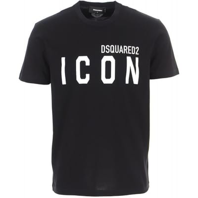 DSQUARED2 icoon Italiaans t-shirt heren zwart - Maat: S black