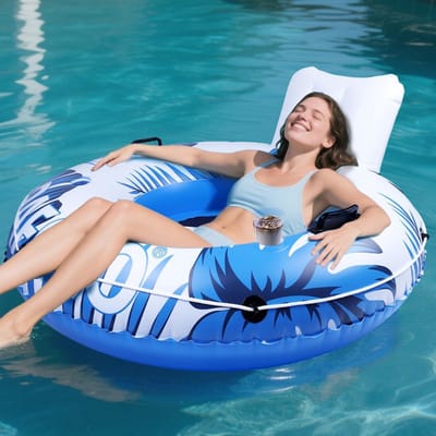 SnelShoppen - Opblaasbare Zwembad Floater - Groot, Kleurig, Duurzaam PVC, Perfect voor Kinderen, Zwembadfeest, Tuin, Camping, 1 Persoon