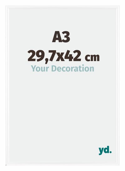 Your Decoration - Fotolijst A3 29,7x42 cm - Kunststof - Wit Hoogglans - Bordeaux
