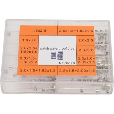 Tubes de Couronne de Montre Étanche Tailles Mixtes Assortiment de Tubes de Couronne en Acier Inoxydable avec 10 orange