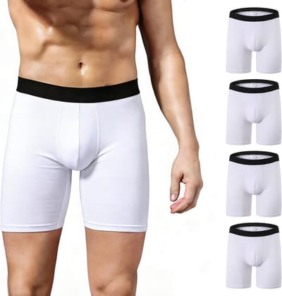 Comfortabele Katoenen Boxershorts voor Mannen, Verpakking van 3/4 Stuks, Ademend en Stretchmateriaal