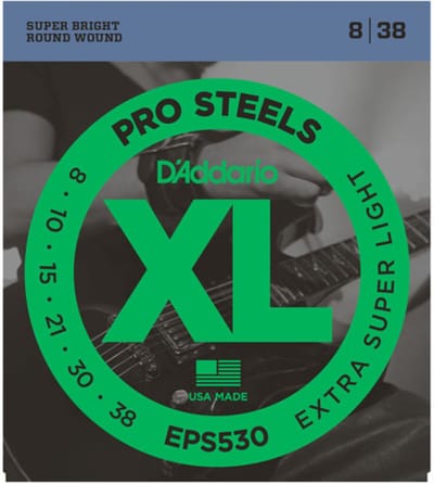 D'Addario EPS530 ProSteels Snaren voor Elektrische Gitaar (8-38)