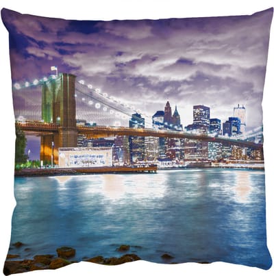 Sierkussens - Kussentjes Woonkamer - 50x50 cm - New York - Skyline - Stad - Kleuren