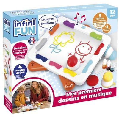 Jeu de coloriage - Infini Fun - Xylopad - Multicolore - 3 feutres ergonomiques - 12 mois et plus