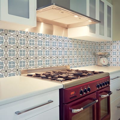 Tegelstickers voor de muur in keuken en badkamer - 24 tegelstickers - 24 stickers, 20x20 cm