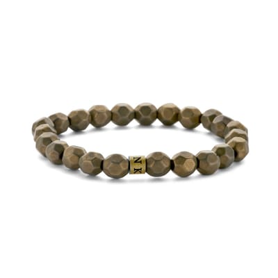 Frank 1967 Armband – 7FB-0524 - 8mm Stalen Kralen – Vintage Goudkleurig
