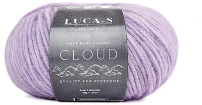Brei-Haakgaren Luca-s – Soft Baby Alpaca Cloud (24)Zachtlila - bol van 50 gram