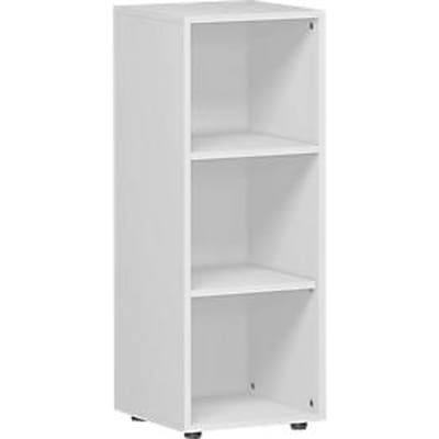 ALICANTE boekenkast, 3 OH, 2 legborden, spaanplaat, B 400 x D 400 x H 1104 mm, lichtgrijs