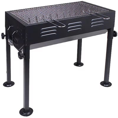 Professionele Houtskool Barbecue – Verstelbare BBQ Grill van Koolstofstaal – Zwaar Model met Poedercoating – 50x30x60 cm