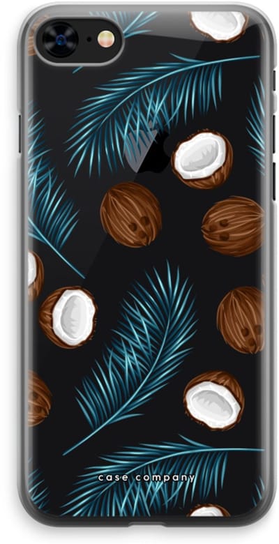 Case Company® - Hoesje geschikt voor iPhone 8 hoesje - Kokosnoot - Soft Cover Telefoonhoesje - Bescherming aan alle Kanten en Schermrand