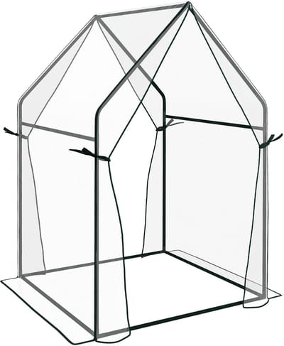 REDOM - Kweekkas - Compact - Voor Tuin Of Balkon - Staal En Kunststof - Transparant - 90 x 90 x 145 cm