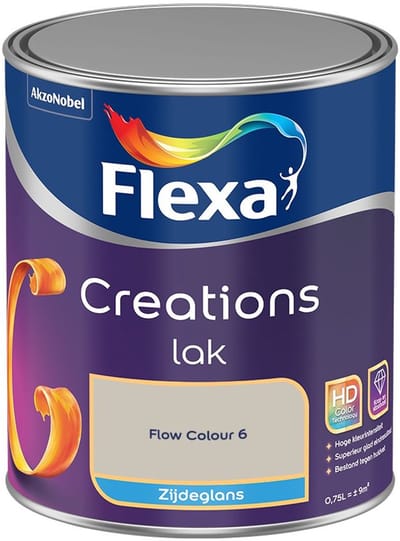 Flexa - Creations Lak Zijdeglans - Flow Colour 6 - Mengverf - 750 Ml