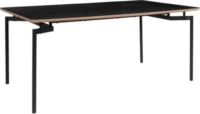 Aldo|Eettafel 180 cm 8 plaatsen in Zwart
