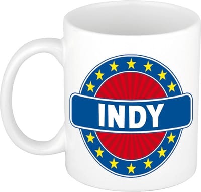 Indy naam koffie mok / beker 300 ml  - namen mokken