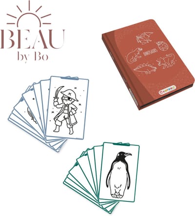 BEAU by Bo Kidywolf Kidydraw Mini Tekenboek met LCD-scherm Dinosaurussen + Refill Dieren & Oceanen en Piraten