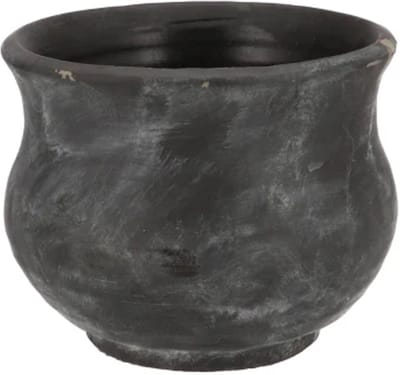 DK Design Bloempot/plantenpot - Gamla - antraciet - voor kamerplant - 22 x 22 x 19 cm