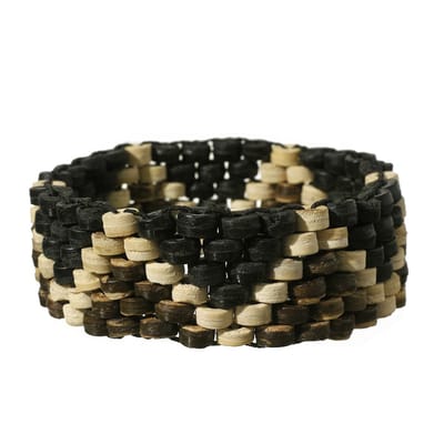 Nautic Reef - Armband – Zwart/Crème/Bruin