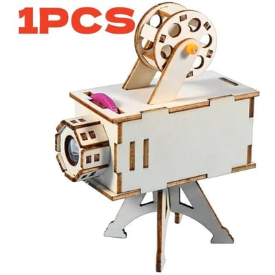1/3/5/10 STUKS Houten DIY Projector Wetenschapsexperiment Kit voor Kinderen - Educatief Natuurkunde Model Speelgoed Ideaal Verjaardagscadeau white