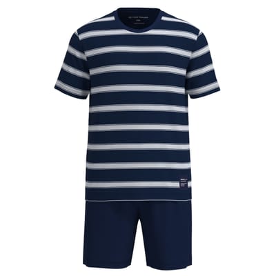 Tom Tailor - Pyjamaset van katoen - Maat 52 - blue stripe