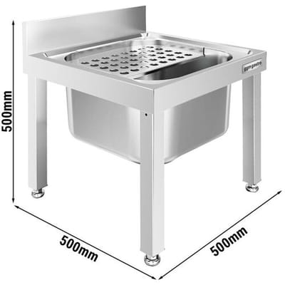 GGM Gastro Ausgussbecken mit verstellbarem Abtropfgitter