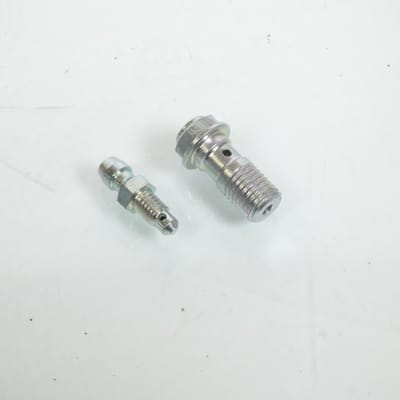 Vis raccord banjo de durite de frein Ø10mm pas 125 M10x1.25 avec purge pour moto
