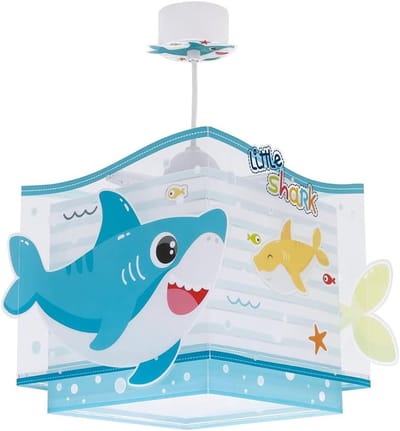Kinder Hanglamp - Plafondlamp Dieren - Kinderkamer Verlichting - Vrolijk Haaien Design - 27 x 27 x 24 cm