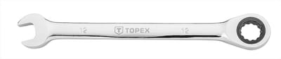 Topex 35D747 Serie - Ringsteeksleutel met Ratchet - 12mm - 48-tands Mechanisme - Chroom-vanadium Staal
