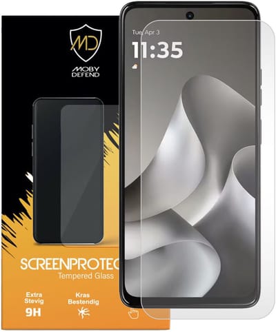 MobyDefend Screenprotector - Geschikt voor Motorola Moto G37 / G37 Power / G47 - Case-Friendly Screensaver - Gehard Glas