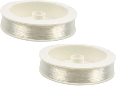 Nylon hobby draad - 2x - 0,4 mm x 100 meter - rijgdraad - transparant - sieraden maken