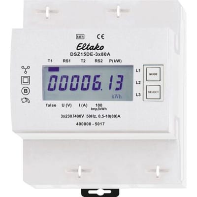 Eltako DSZ15DE-3x80A 28380615 kWh-meter 3-fasen Digitaal 80 A 1 stuk(s)