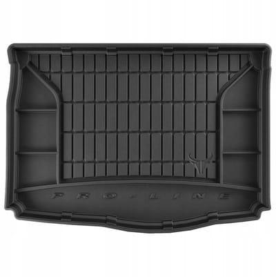 Frogum - DryZone - Kofferbakmat 3D met Organizer - Geschikt voor FIAT Grande Punto (2005-2012) - 5-deurs - Zonder zij-nissen - TPE Rubber - Zwart