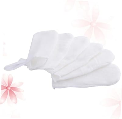 Vinger Tandenborstel - Baby Mondverzorging - Melktanden Reinigen - Zacht Gaas Materiaal - 6 Stuks - Wit