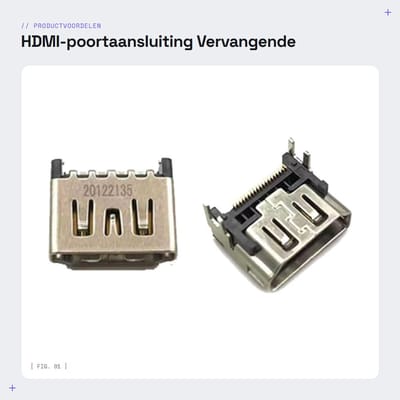 Dailygoods- HDMI-Poortaansluiting Vervangend - Compatibel met PS5 - Snelle verzending - Reparatieaccessoire - 2x2x0,2 cm - Los het beeldprobleem op - Hdmi-connector