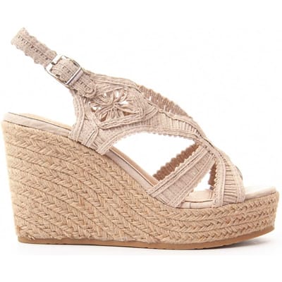Sandalia Cuña De Esparto Para Mujer  Montevita  Spartsum10  89068 36 beige