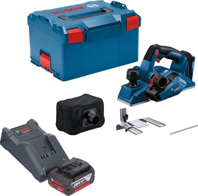 Bosch GHO 18V-26 Professionele accuschaafmachine 18 V 2,6 mm borstelloos + 1x accu 4.0 Ah + lader + L-Boxx
