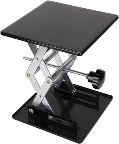 Laboratorium Hefplatform - Schaar Lift - Experimenten Ondersteunen - Roestvrij Staal - 20x20 cm - Zilver