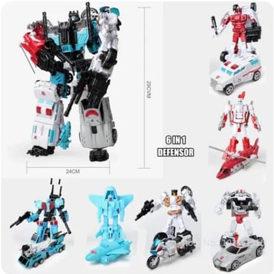 Jouets Robot Transformable HZX Defensor Bruticus Superion Devastator IDW 5 EN 1 6 EN 1 UN PAS DE BOÎTE Ensembles Figurine d'Action KO 6in1