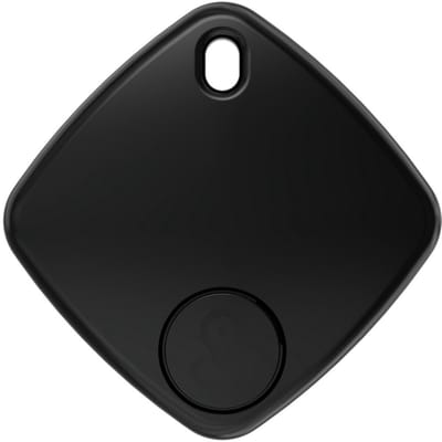 JustValue Bluetooth Tracker - Werkt met Apple Find My / Zoek Mijn - met Sleutelhanger - Smart Finder GPS Tag - Geschikt voor iPhone - Zwart