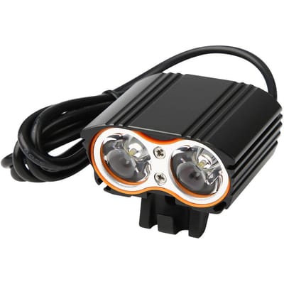 Phare de vélo LED lumineux 2000LM USB Lampe avant de vélo pour le cyclisme de nuit black