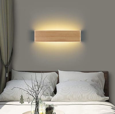 Houten LED Wandlamp Binnenverlichting voor Woonkamer, Slaapkamer en Gang