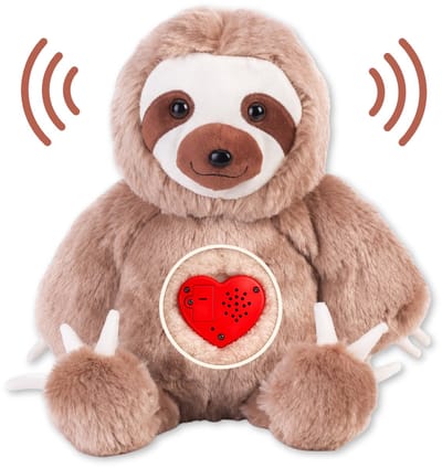 Knuffel Luiaard Inclusief Voice Recorder – Persoonlijk Cadeau met Jouw Stem – Knuffel met Geluid - Uniek Cadeau voor Verjaardag – Valentijn – Moederdag – Kerst – Vriend of Vriendin – Zwangerschap aankondiging – Sterkte & Herinnering – The Hugify